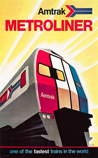 DAVID KLEIN (1918-2005) & ANONYMOUS. AMTRAK. Group of 7 posters. Circa 1970s. Sizes vary.